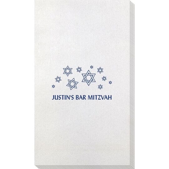 Modern Jewish Star Galaxy Bamboo Luxe Guest Towels